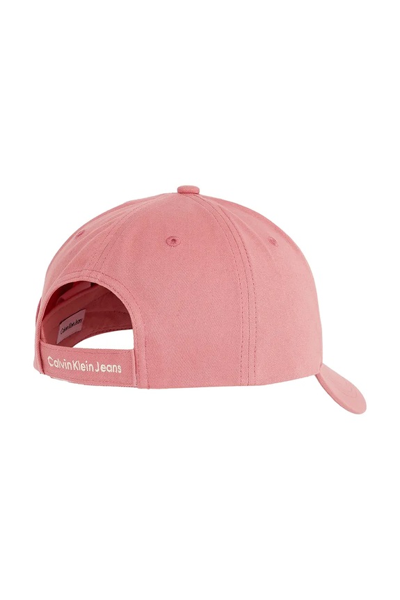 Calvin Klein Jeans czapka z daszkiem bawełniana dziecięca IU0IU00663.G.PPYA różowy SS25