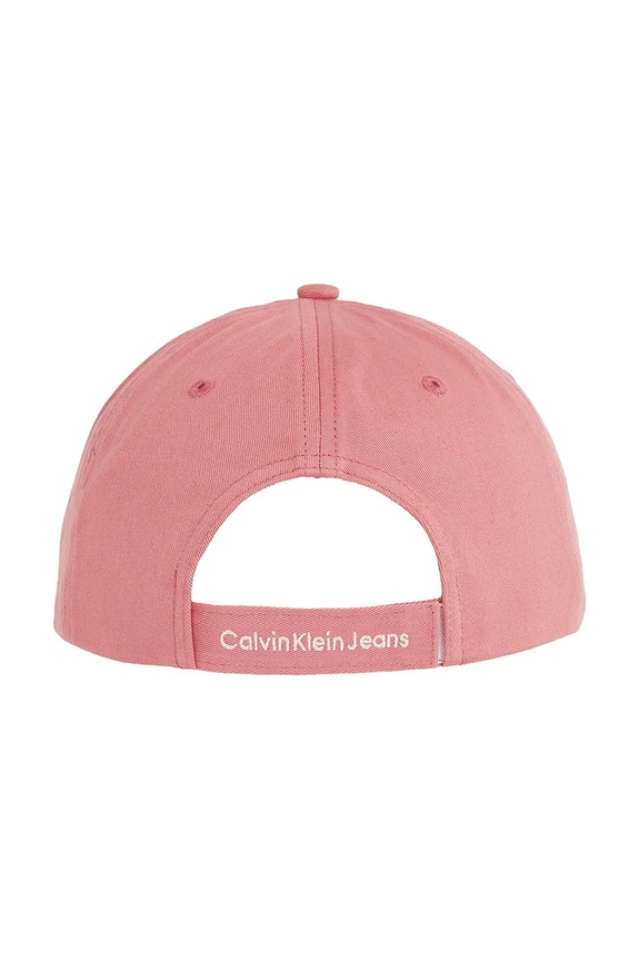 Dziewczynka Calvin Klein Jeans czapka z daszkiem bawełniana dziecięca IU0IU00663.G.PPYA różowy