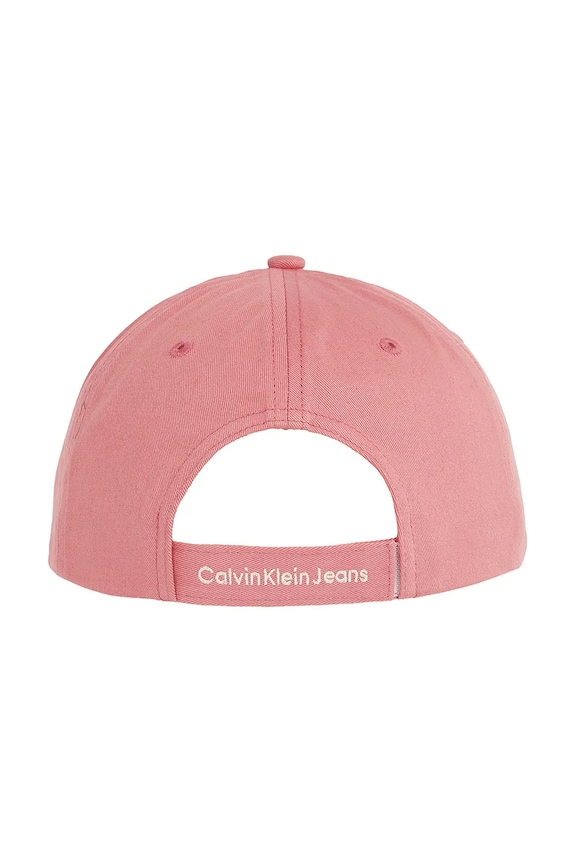 Dziewczynka Calvin Klein Jeans czapka z daszkiem bawełniana dziecięca IU0IU00663.G.PPYA różowy