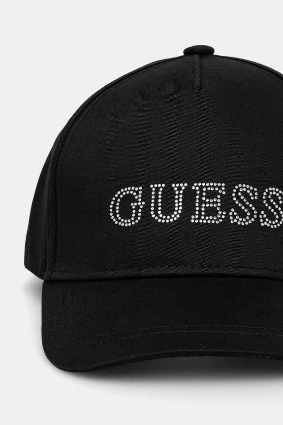 Детска памучна шапка с козирка Guess J5RZ40.WO08O.PPYA черен SS25
