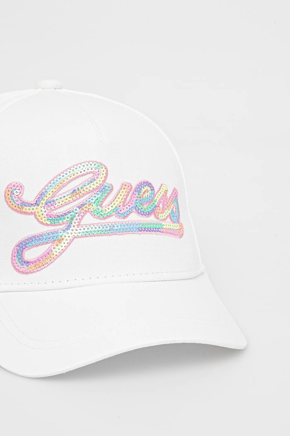 Шапка с козирка Guess J5GZ39.WO08O.PPYA бял SS25
