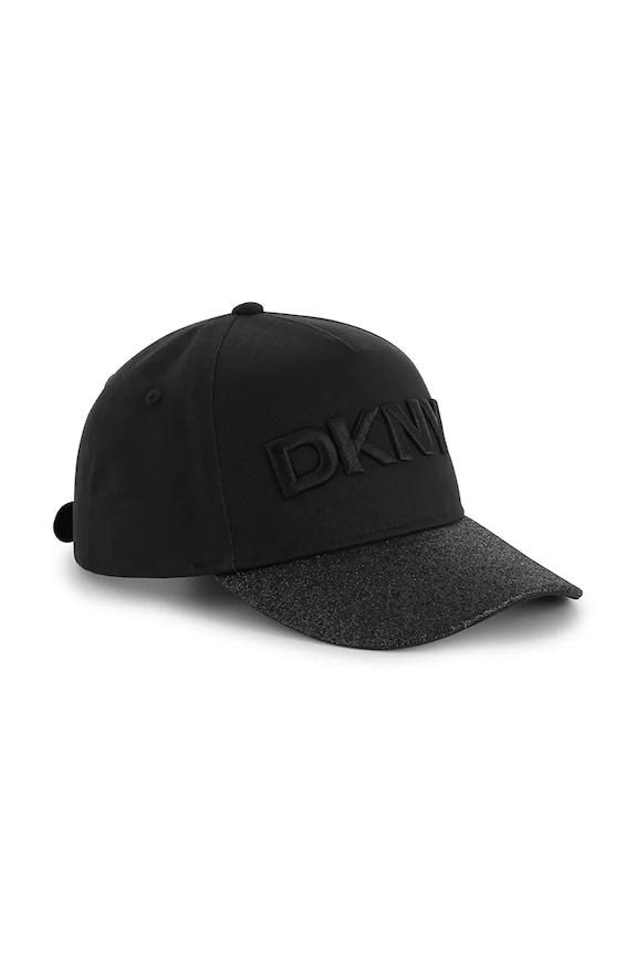 Dkny cappello con visiera in cotone bambini altro nero D62094