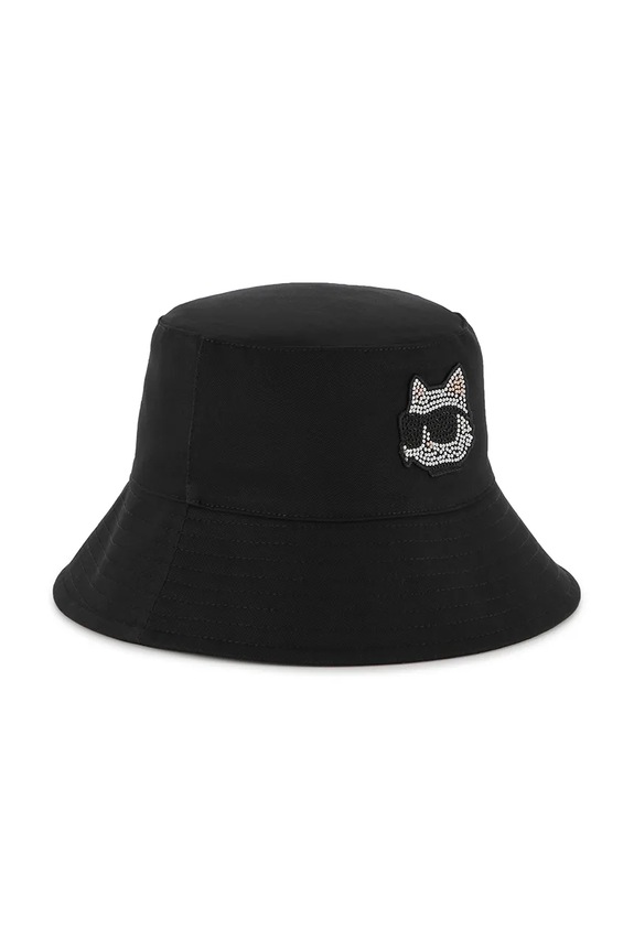 Karl Lagerfeld kapelusz bawełniany dziecięcy czarny Z30397