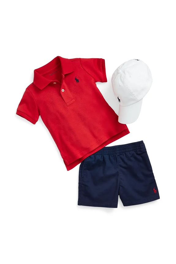 Chlapec Detská bavlnená šiltovka Polo Ralph Lauren 320552489001 biela