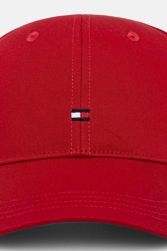 Dětská bavlněná kšiltovka Tommy Hilfiger AU0AU01528.PPYA červená SS25