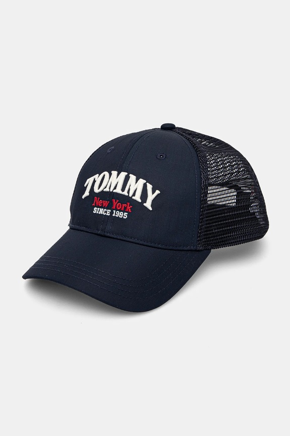 Tommy Hilfiger czapka z daszkiem dziecięca aplikacja granatowy AU0AU01953.PPYA