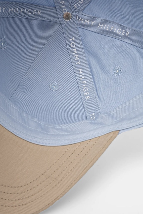 Dětská bavlněná kšiltovka Tommy Hilfiger modrá AU0AU01963.PPYA