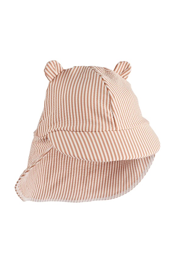 Liewood cappello con visiera bambino/a Senia Seersucker Sun Hat With Ears LW17681 arancione SS25