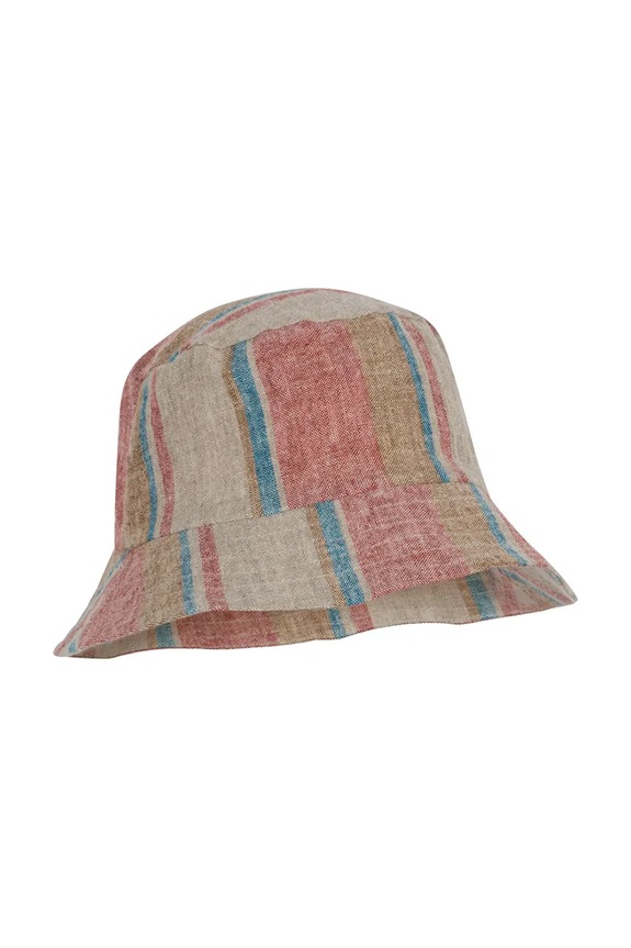 Konges Sløjd kapelusz lniany dziecięcy VENICE BUCKET HAT KS102450 beżowy SS25