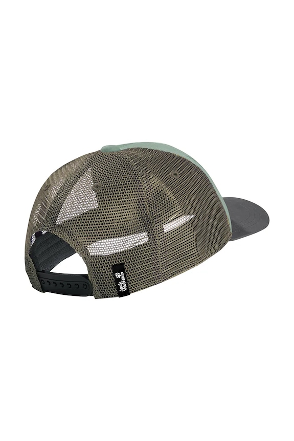Chłopiec Jack Wolfskin czapka z daszkiem dziecięca ANIMAL MESH CAP K 1908565 zielony