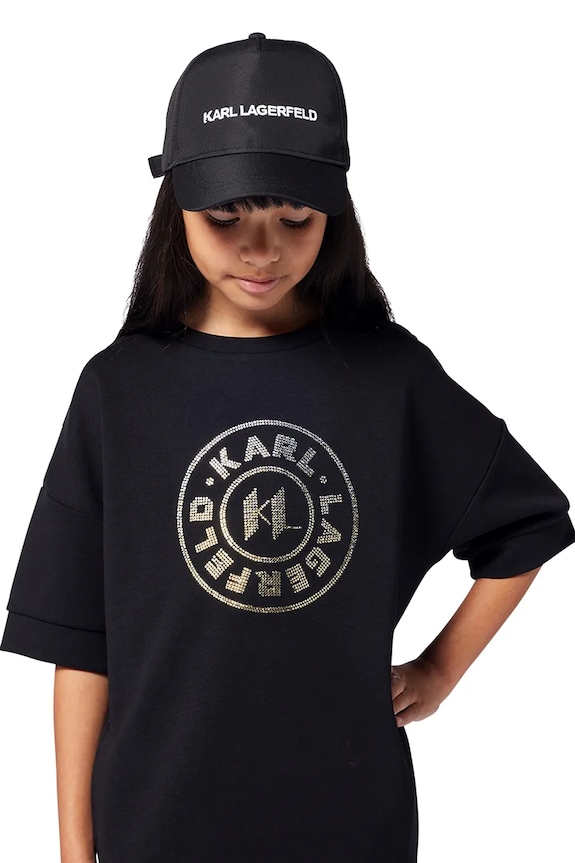 Karl Lagerfeld czapka z daszkiem dziecięca pozostałe czarny Z30395