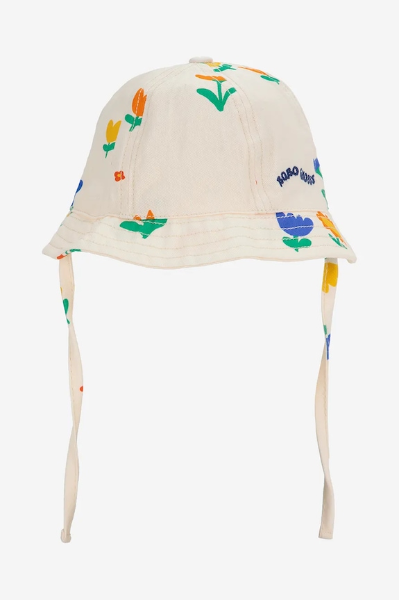 Bobo Choses cappello in cotone bambino/a Garden Party 125AH005 beige SS25