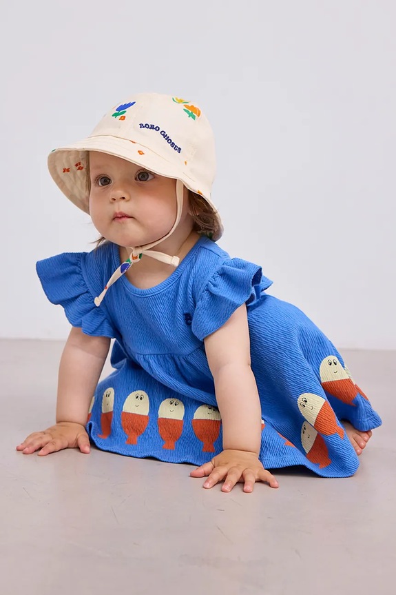 Bobo Choses cappello in cotone bambino/a Garden Party beige 125AH005