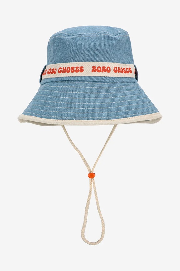 Детска памучна капела Bobo Choses 125AI018 син SS25