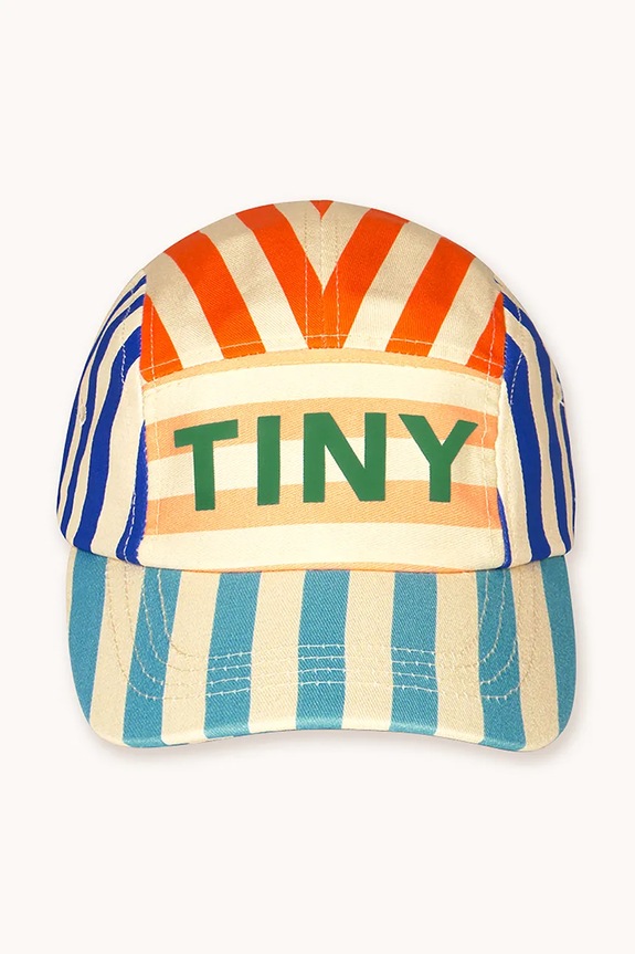 Dětská bavlněná kšiltovka Tinycottons STRIPED CAP SS25.425 béžová SS25