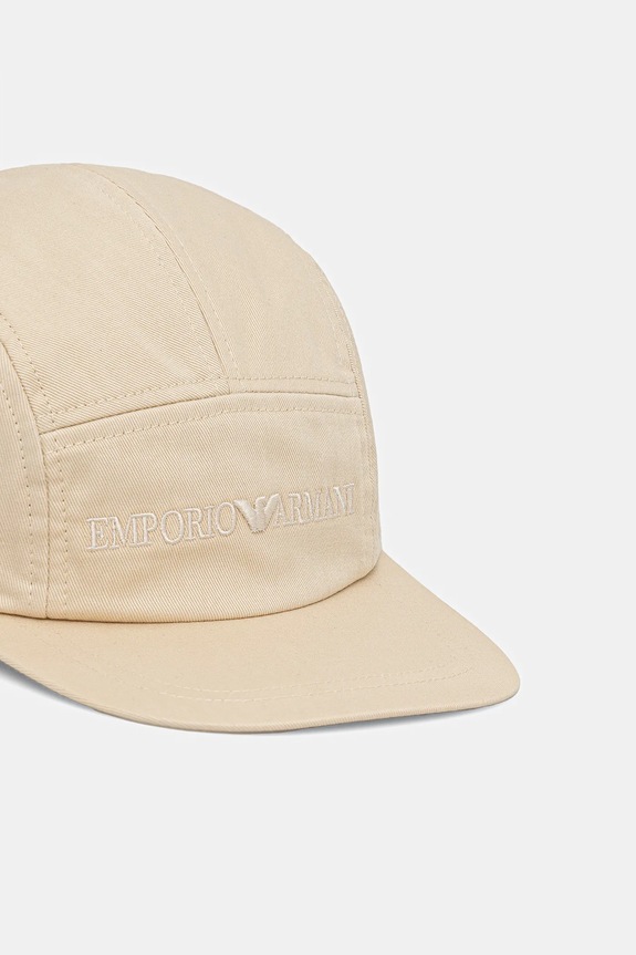 Deklice Bombažna bejzbolska kapa Emporio Armani EB000328.AF14016 bež