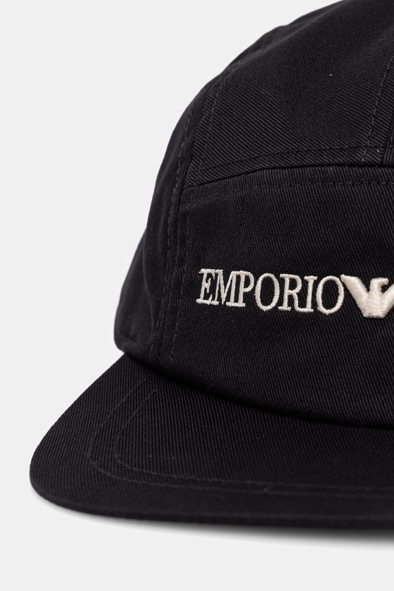 Chłopiec Emporio Armani czapka z daszkiem bawełniana EB000328.AF14016 czarny