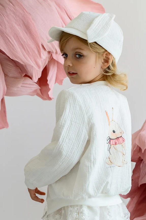 Detská baseballová čiapka Jamiks CHAKA biela CHAKA.Nak.glow.JLH131.K
