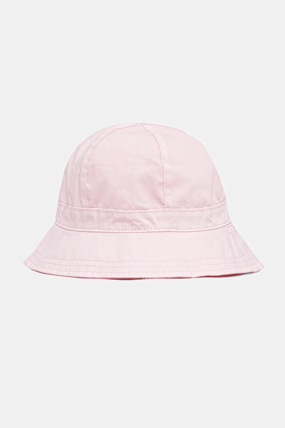 Bavlnená obojstranná detská čiapka United Colors of Benetton jednofarebný ružová 65B2AA00W.W.Seasonal