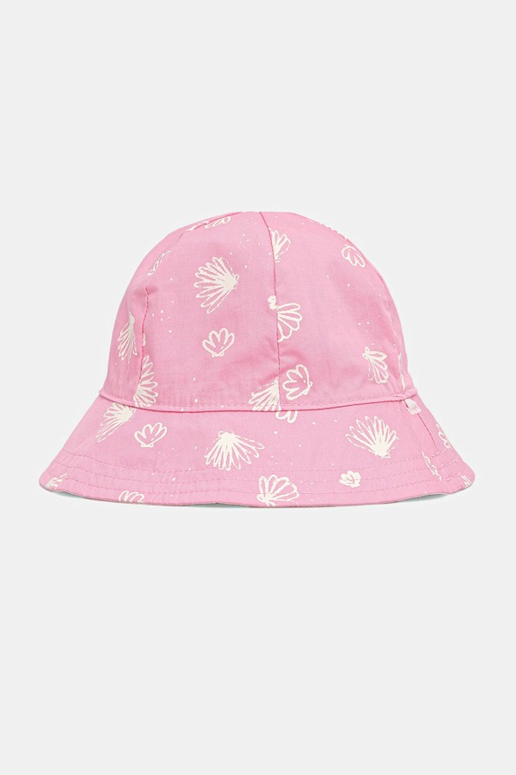Bavlnená obojstranná detská čiapka United Colors of Benetton 65B2AA00W.W.Seasonal ružová SS25