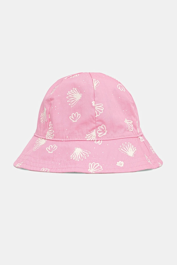 Bavlnená obojstranná detská čiapka United Colors of Benetton 65B2AA00W.W.Seasonal ružová SS25