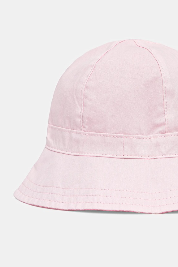 Bavlnená obojstranná detská čiapka United Colors of Benetton ružová 65B2AA00W.W.Seasonal