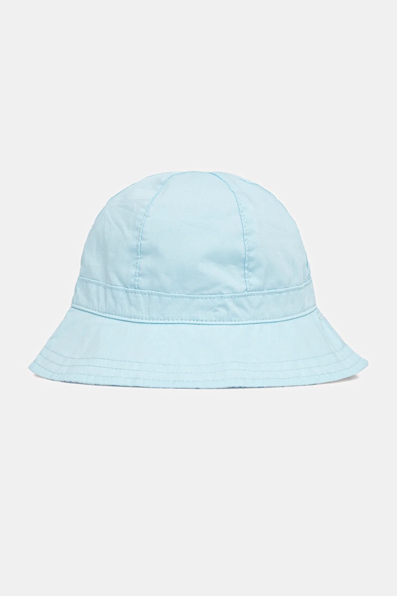 Bavlnená obojstranná detská čiapka United Colors of Benetton 65B2AA00W.W.Seasonal modrá SS25