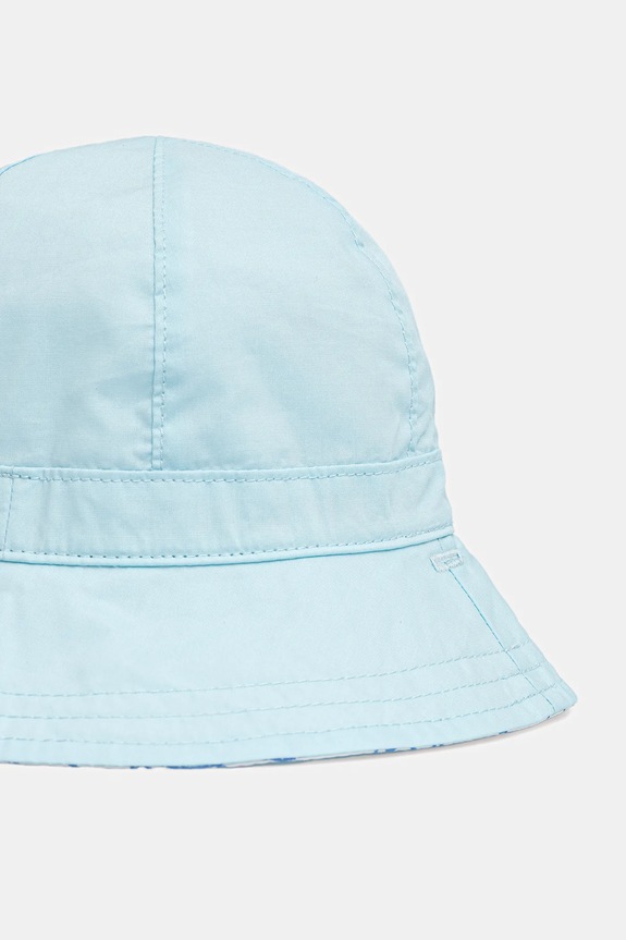 Bavlnená obojstranná detská čiapka United Colors of Benetton modrá 65B2AA00W.W.Seasonal