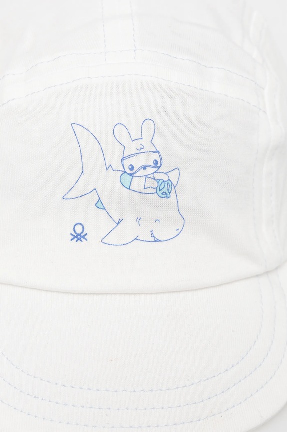 United Colors of Benetton cappello con visiera in cotone bambini 69G7AA00X.W.Seasonal bianco SS25