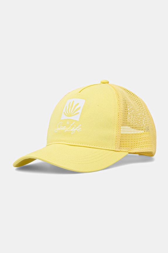 Otroška baseball kapa United Colors of Benetton Potisk rumena 6XJNCA02L.G.Seasonal