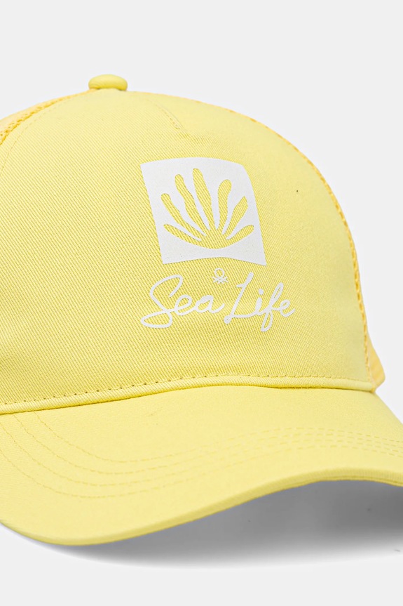 Otroška baseball kapa United Colors of Benetton 6XJNCA02L.G.Seasonal rumena SS25