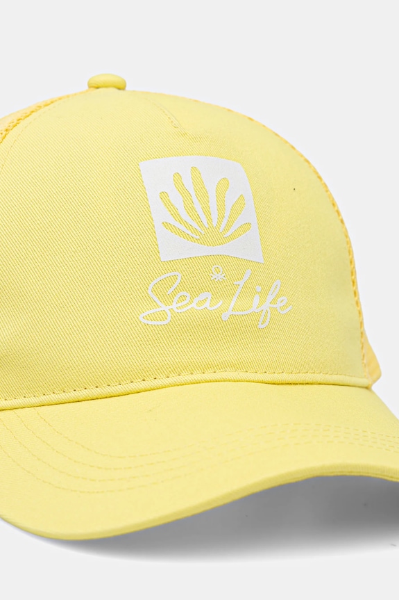 Παιδικό καπέλο μπέιζμπολ United Colors of Benetton 6XJNCA02L.G.Seasonal κίτρινο SS25