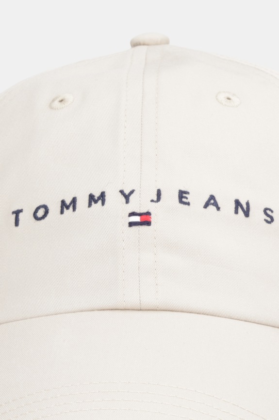 Bombažna bejzbolska kapa Tommy Jeans 0 AM0AM12958 bež SS26