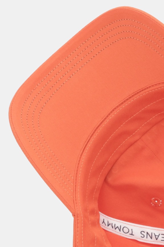 Tommy Jeans czapka z daszkiem bawełniana 0 pomarańczowy AM0AM12958