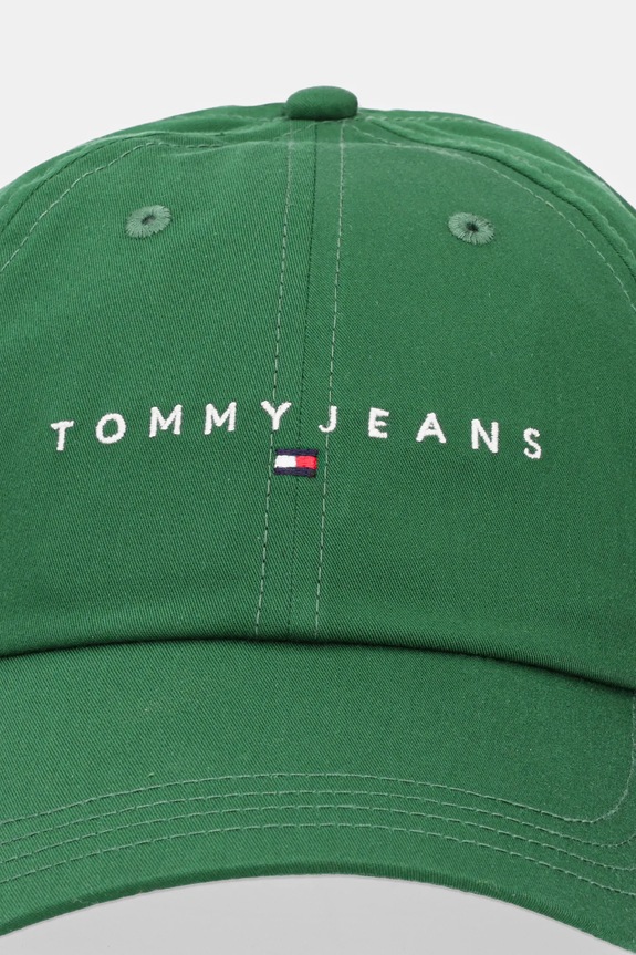 Tommy Jeans czapka z daszkiem bawełniana 0 AM0AM12958 zielony SS26