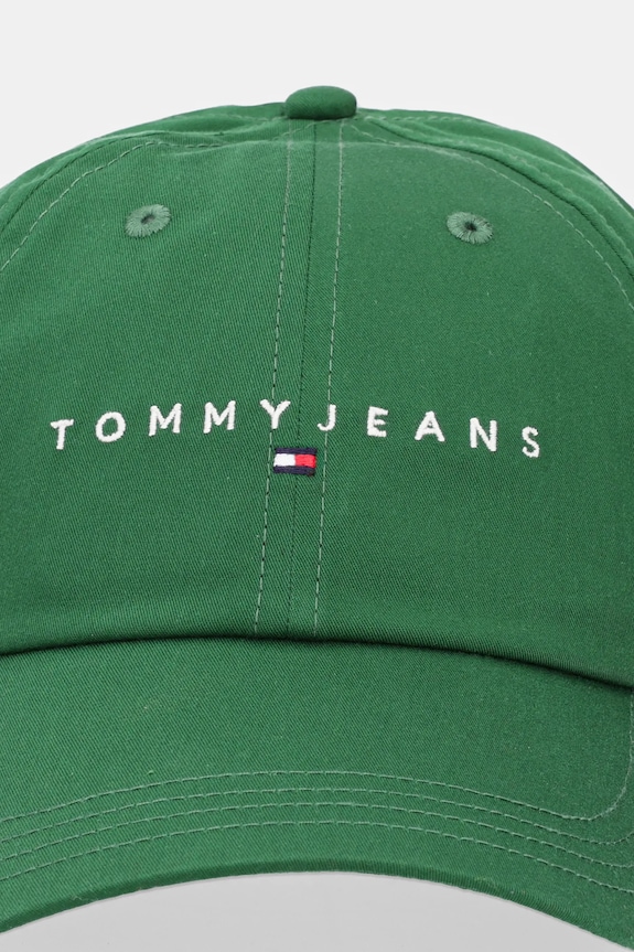 Tommy Jeans czapka z daszkiem bawełniana 0 AM0AM12958 zielony SS26