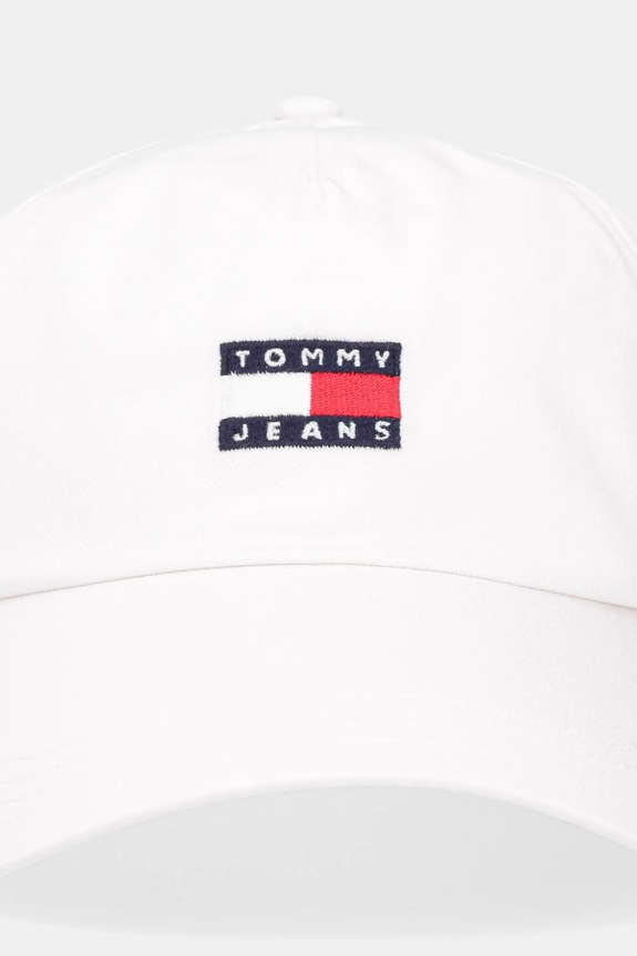 Tommy Jeans czapka z daszkiem męska bawełniana AM0AM12933 biały SS26