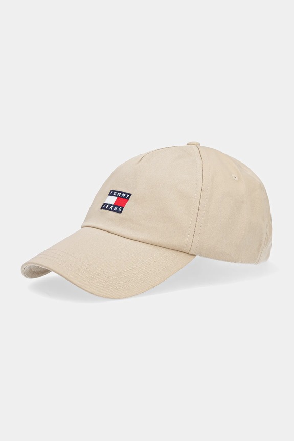 Tommy Jeans șapcă pentru bărbați din bumbac verde AM0AM12933