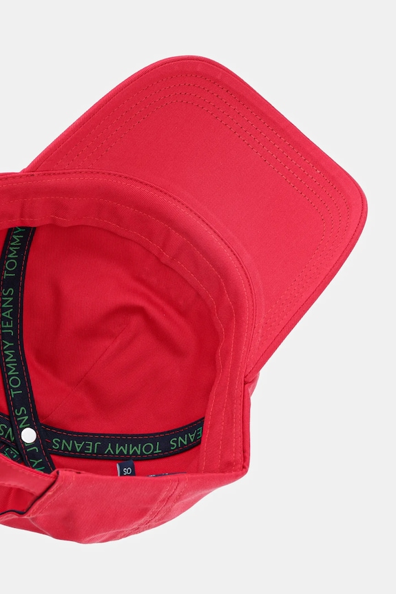 Tommy Jeans czapka z daszkiem męska bawełniana czerwony AM0AM12933