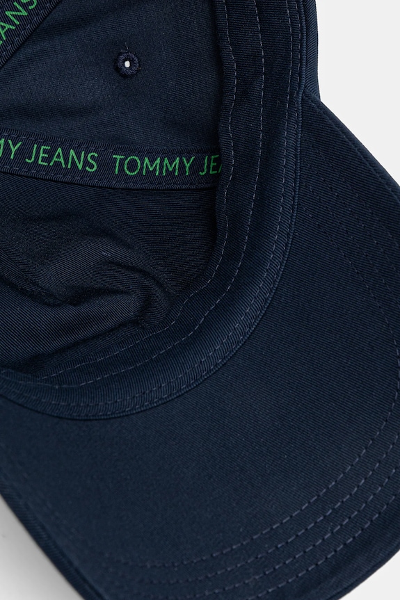 Tommy Jeans czapka z daszkiem męska bawełniana granatowy AM0AM12933