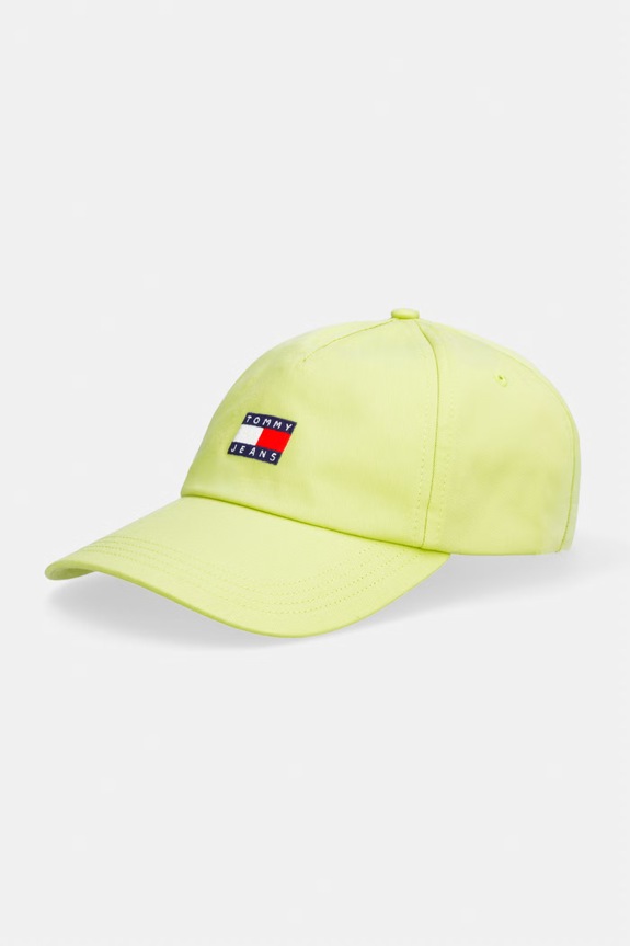 Tommy Jeans czapka z daszkiem męska bawełniana zielony AM0AM12933