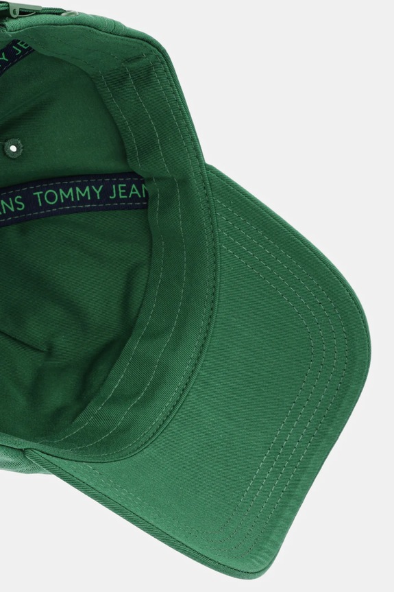 Tommy Jeans czapka z daszkiem męska bawełniana zielony AM0AM12933