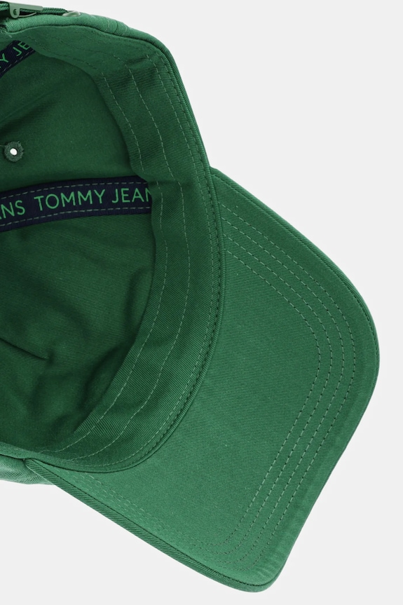 Tommy Jeans czapka z daszkiem męska bawełniana zielony AM0AM12933
