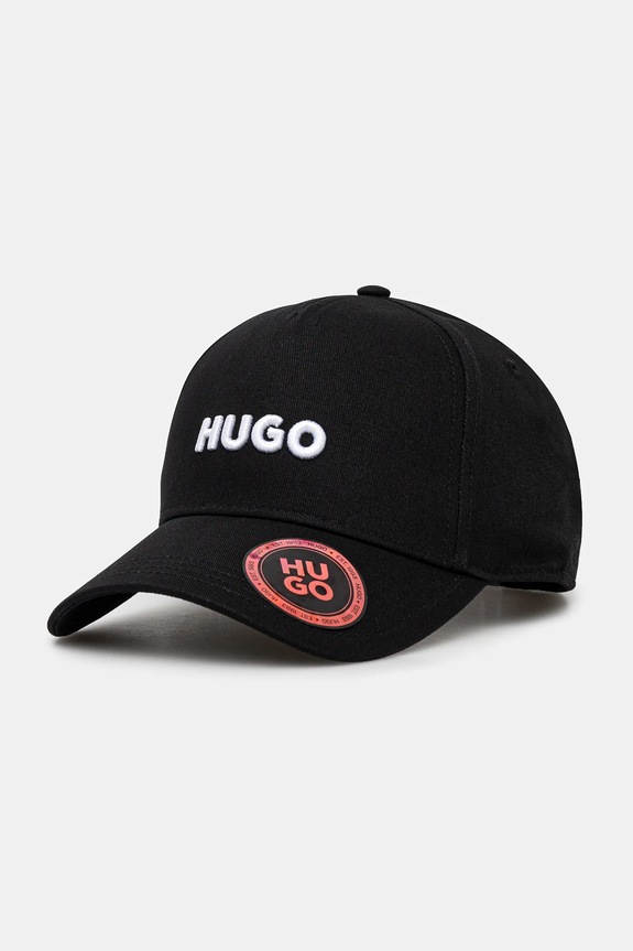 HUGO siltes sapka férfi pamut Jude sima fekete 50533410