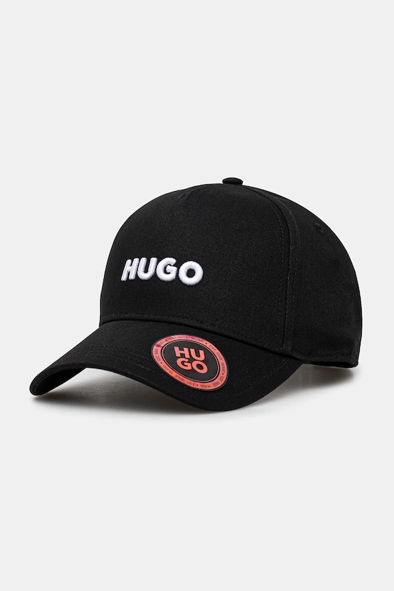 HUGO siltes sapka férfi pamut Jude sima fekete 50533410