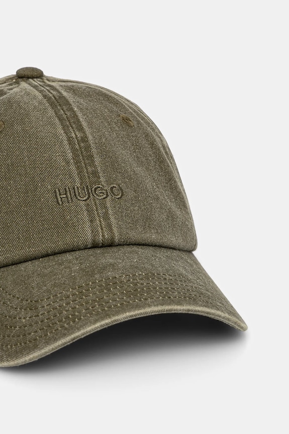 Bavlněná baseballová čepice HUGO 50533423 zelená SS25
