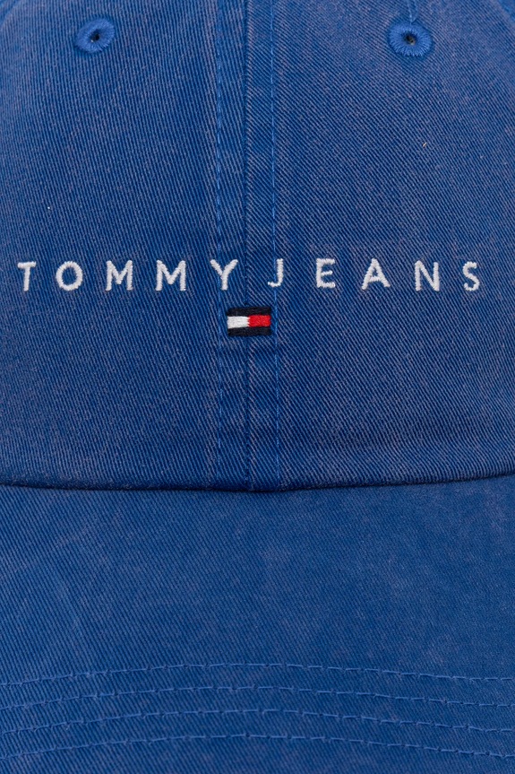 Βαμβακερό καπέλο του μπέιζμπολ Tommy Jeans AM0AM13355 μωβ SS25