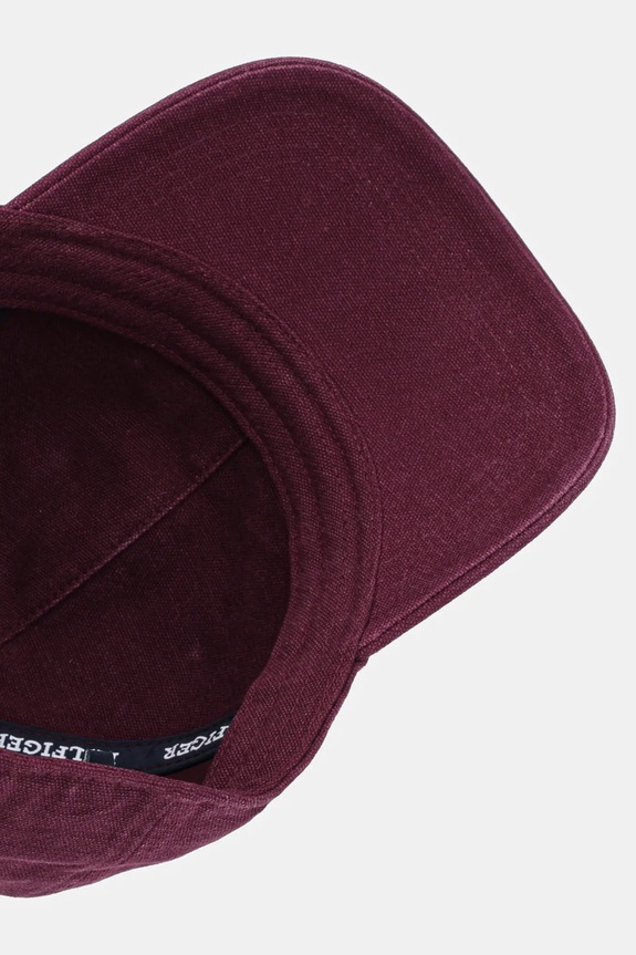 Tommy Hilfiger czapka z daszkiem bawełniana bordowy AM0AM13003
