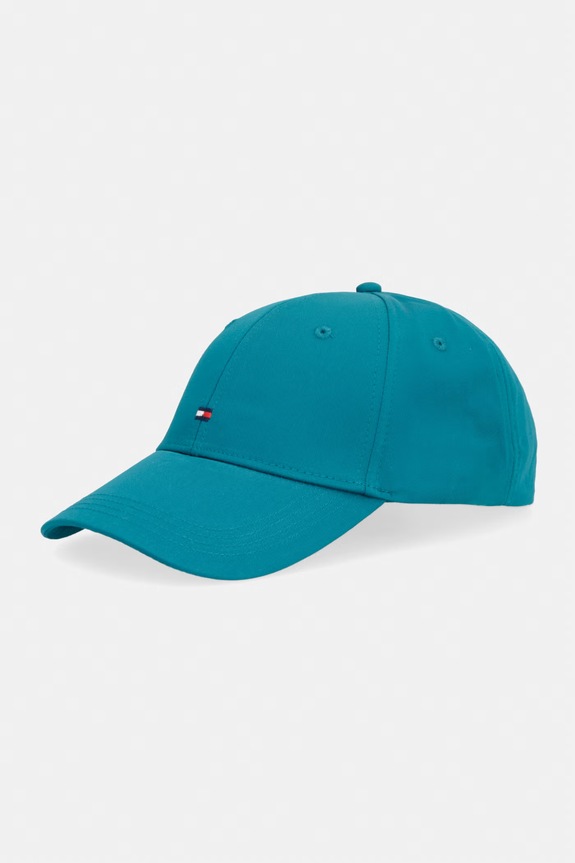 Tommy Hilfiger baseball cap męska bawełniana turkusowy AM0AM13008