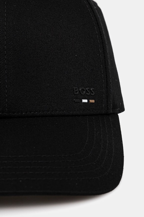Βαμβακερό καπέλο του μπέιζμπολ BOSS San Jared-C 50539428 μαύρο SS25